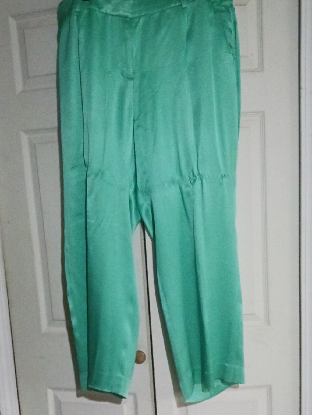 J. Crew Mint Satin  Wide-Leg Pants